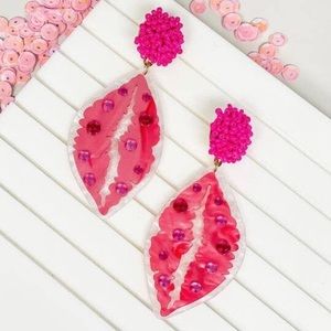 Kiss This Dangle Earrings